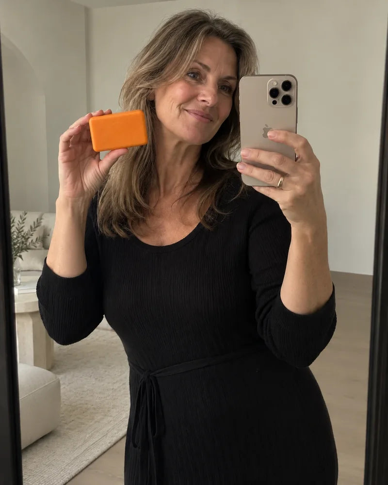 Customer holding Freddie Superfood Soap